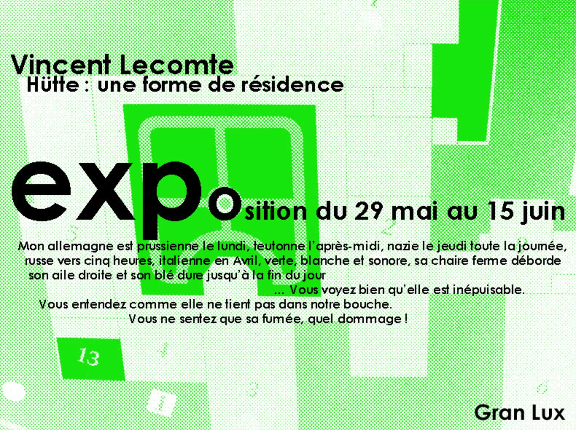 Affiche « Hütte »