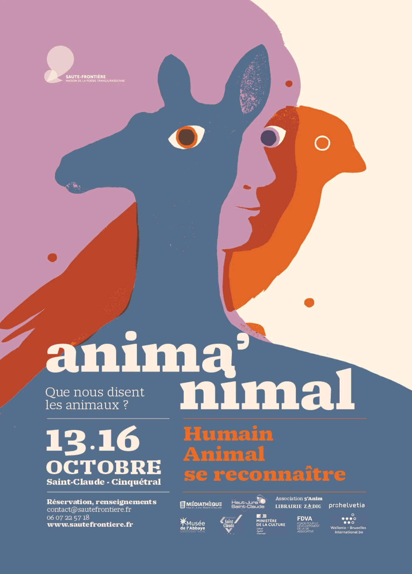 Affiche « Humain Animal, se reconnaître »