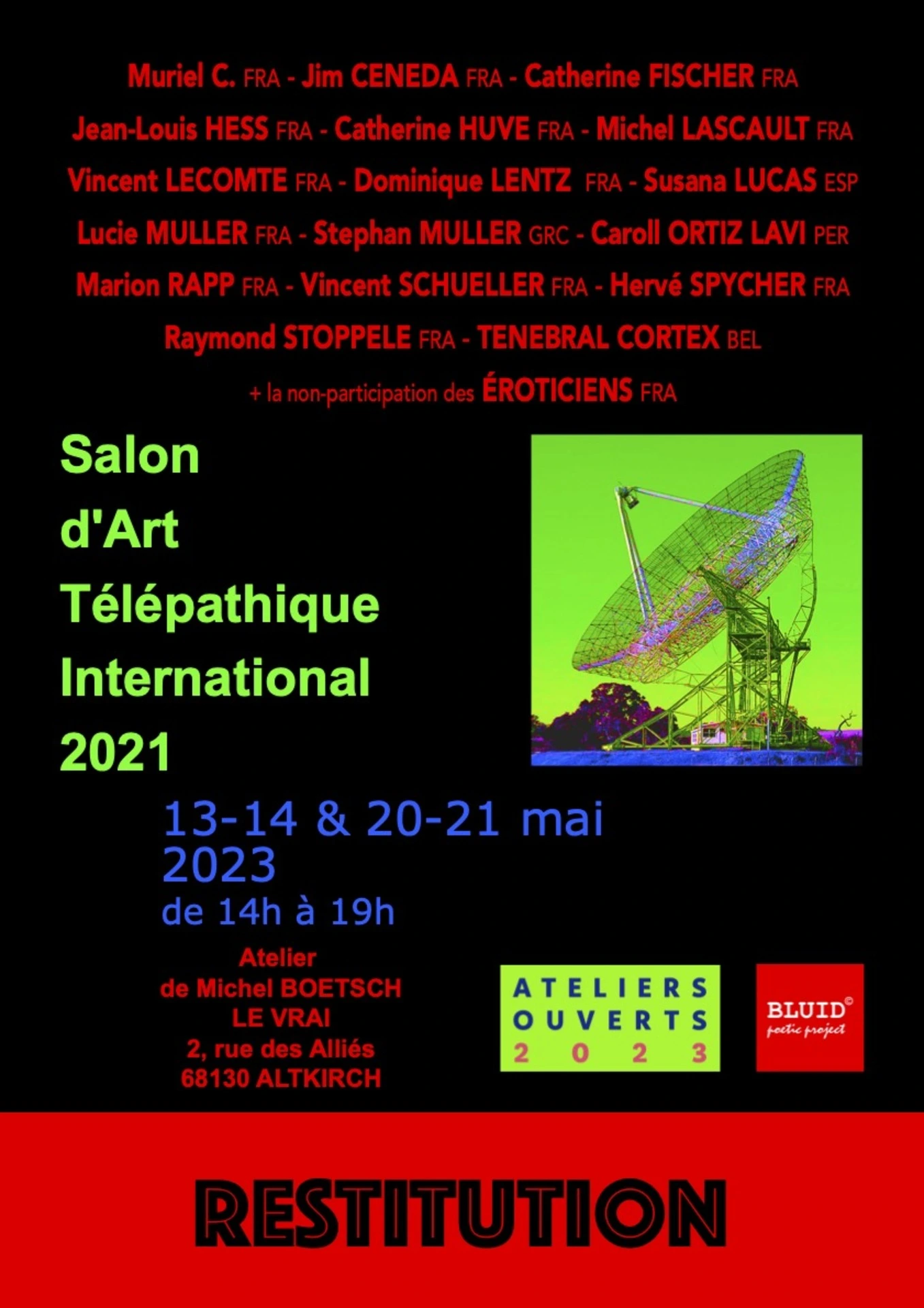 Affiche Projet SATI (Salon d'Art Télépathique International)